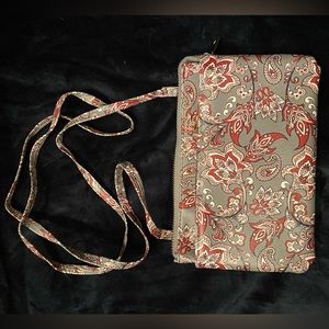 Paisley print small crossbody purse
